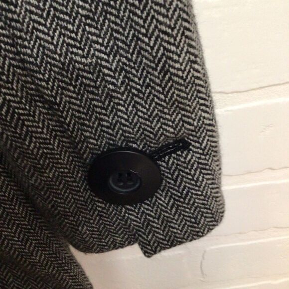 Rw & co. Wool Blazer crop empire wool blend blazer size 2 houndstooth - Picture 4 of 12